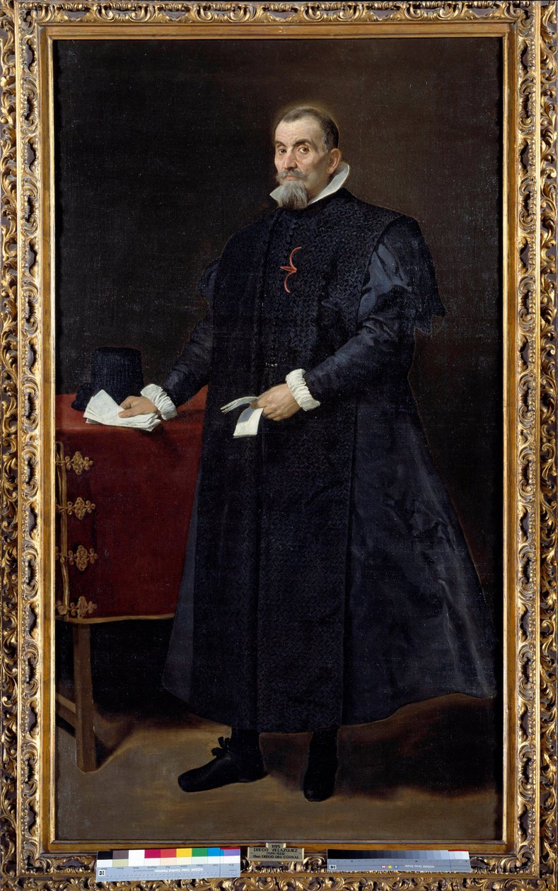 Diego De Corral 和 Arellano 的肖像，卡斯蒂利亚最高委员会的听众（1570-1632）。 Diego Rodriguez de Silva y Velasquez (1599-1660) 的绘画 作者 迭戈委拉斯开兹