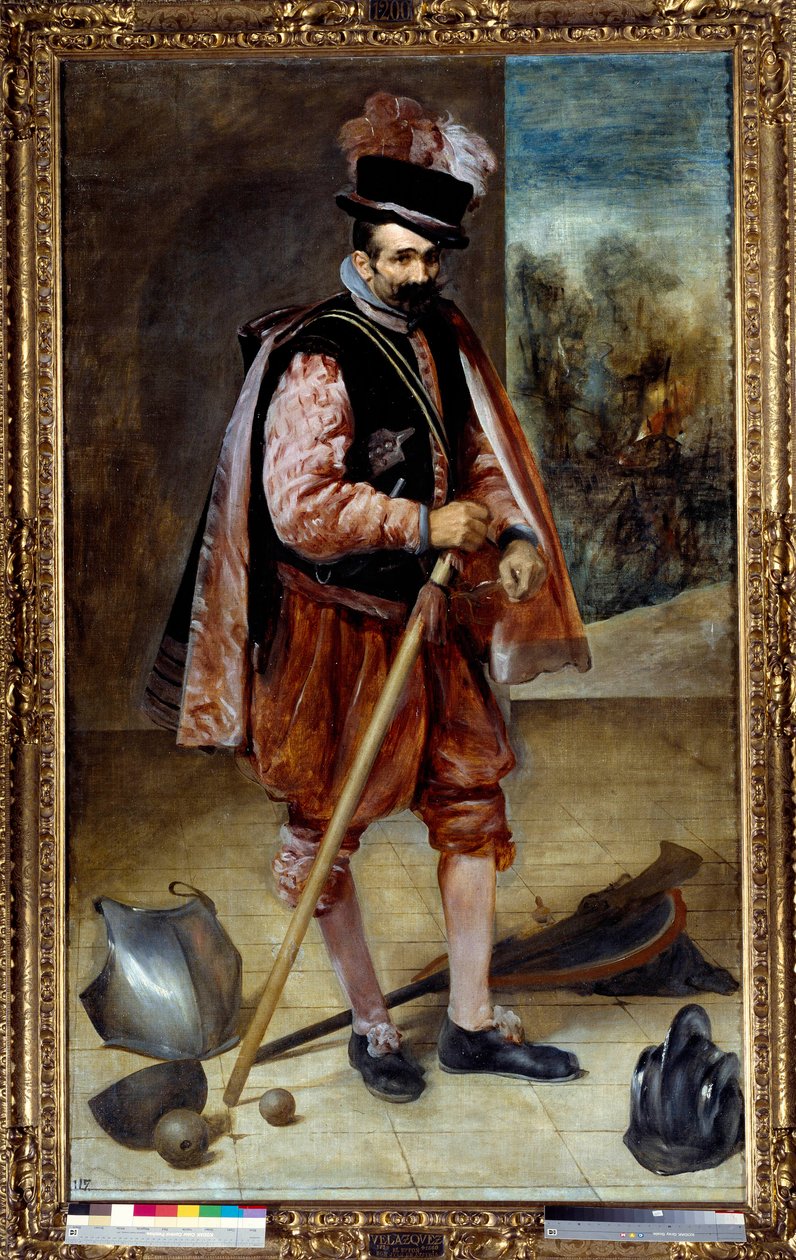被称为奥地利的唐璜的小丑肖像。 Diego Rodriguez de Silva y Velasquez (1599-1660) 的绘画 作者 迭戈委拉斯开兹