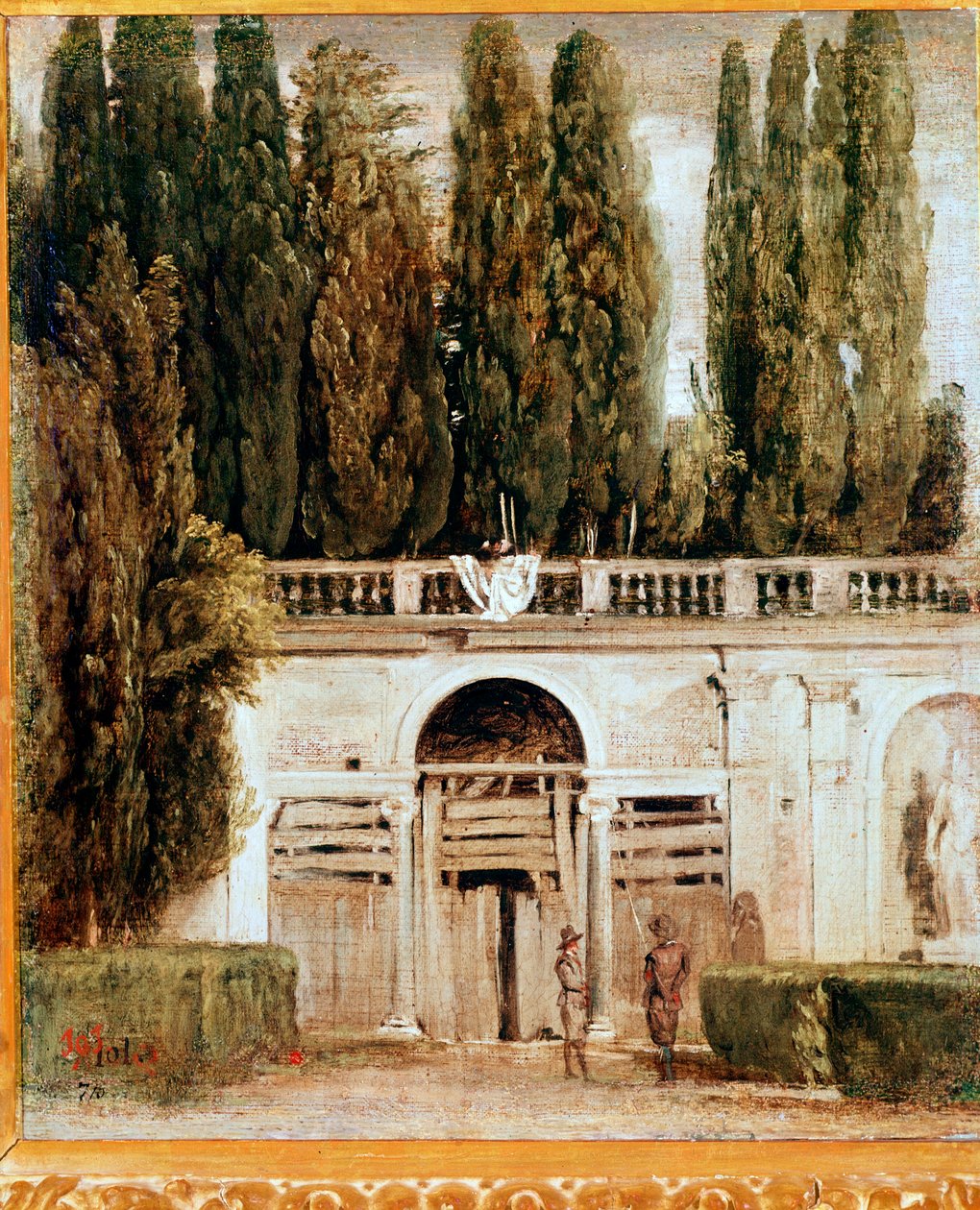 美第奇别墅的花园景观（布面油画，约1649年 作者 迭戈委拉斯开兹