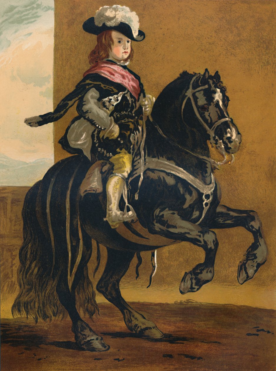 La Haute Ecole的学生-Don Balthazar，西班牙的Infante，c1640，c1879。 作者 迭戈委拉斯开兹