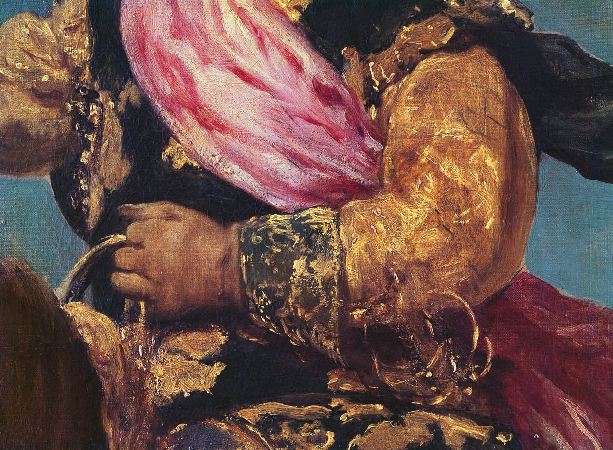 骑马王子Balthasar Carlos的细节，c.1635-36（细节835） 作者 迭戈委拉斯开兹