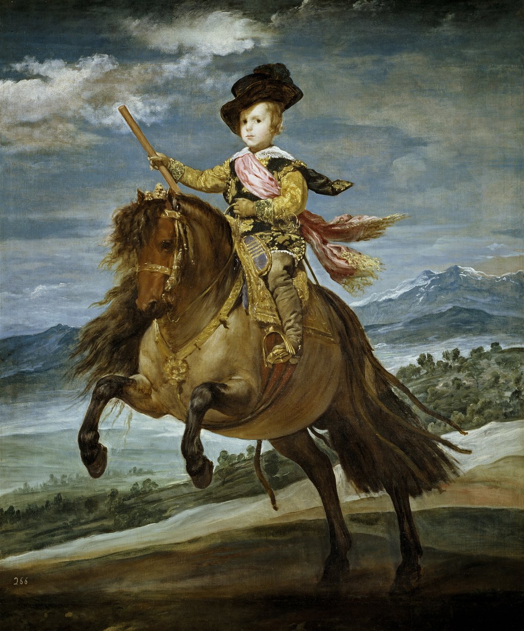巴尔塔萨尔·查尔斯王子的骑马肖像，c。 1635 作者 迭戈委拉斯开兹
