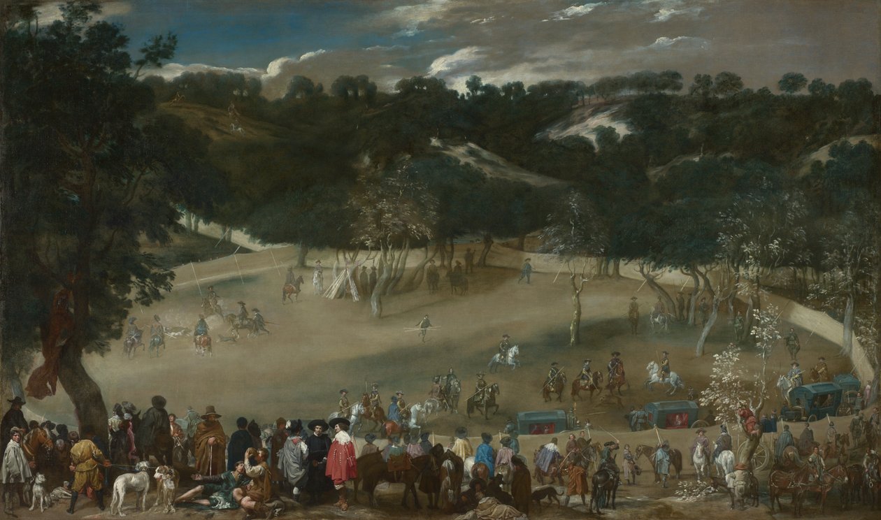 菲利普四世（Philip IV）狩猎野猪拉特拉皇家（R. 1632-1637 作者 迭戈委拉斯开兹