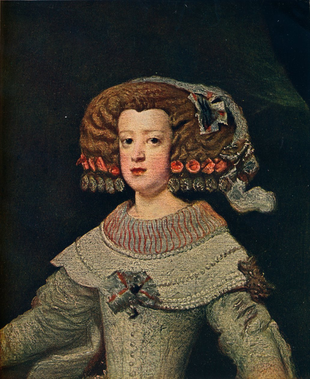 女王玛丽·安妮的画像，奥地利玛丽安娜，1652年，1910年 作者 迭戈委拉斯开兹
