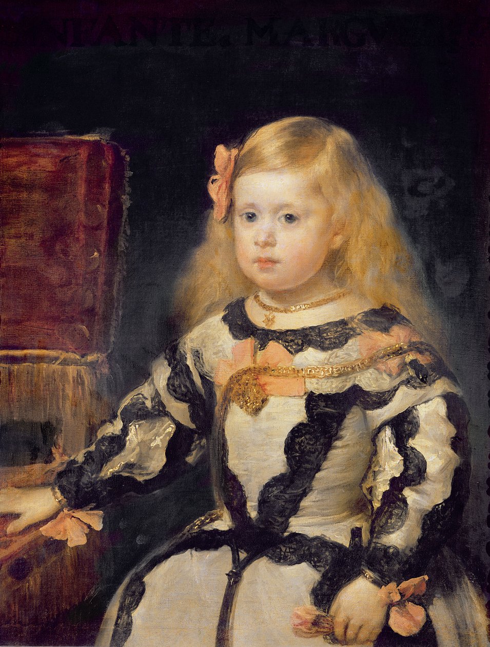 Infanta Maria Marguerita（1651-73）1654的肖像 作者 迭戈委拉斯开兹