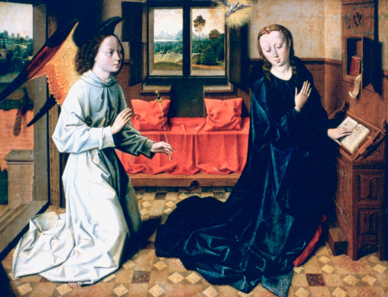 天使报喜（1465-1470） 作者 Dieric Bouts