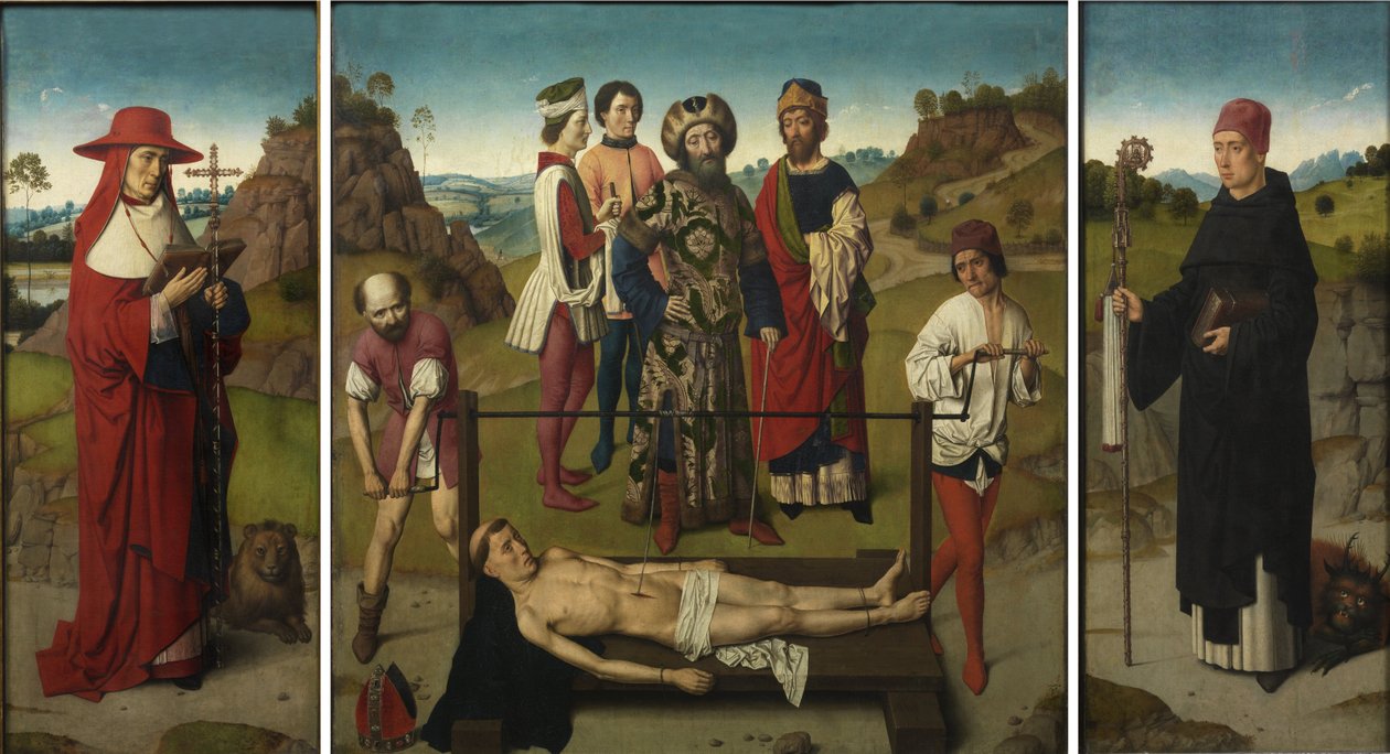 圣埃拉斯姆斯难的三联画 作者 Dieric Bouts