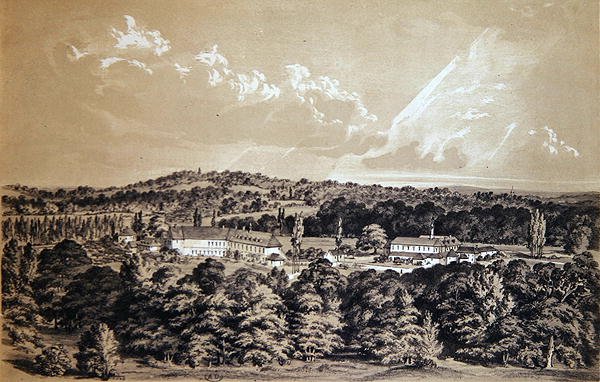 La Grande Trappe, 约1860年（平版印刷）。 作者 迪厄多·奥古斯特（后）兰斯洛特
