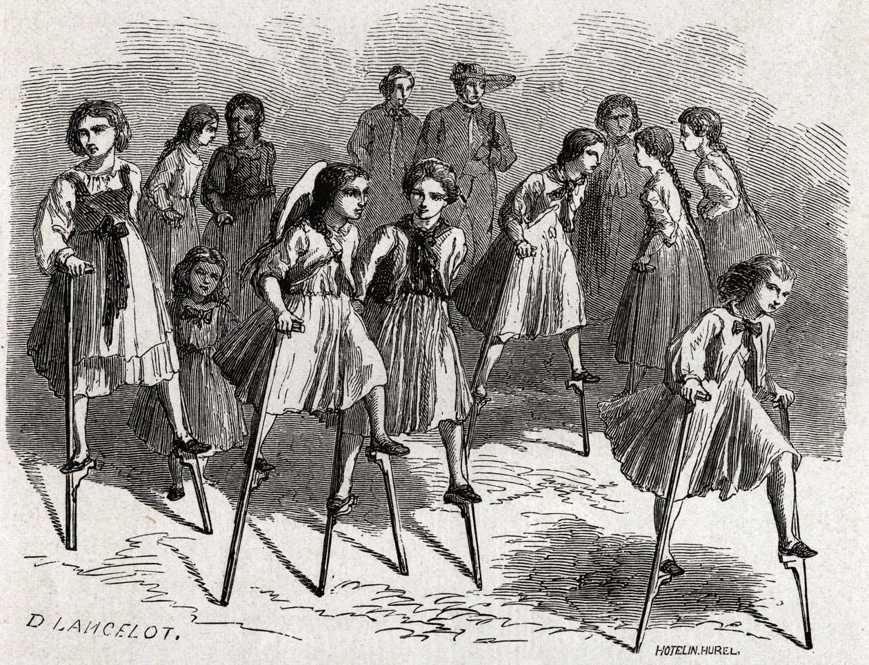 The game of the echasse at Ulm, designed by Lancelot, to illustrate Victor Duruy