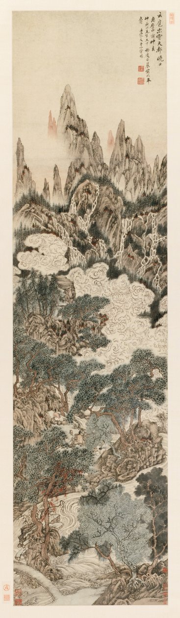 1614年，天上城堡山顶的朝阳。 作者 丁云鹏