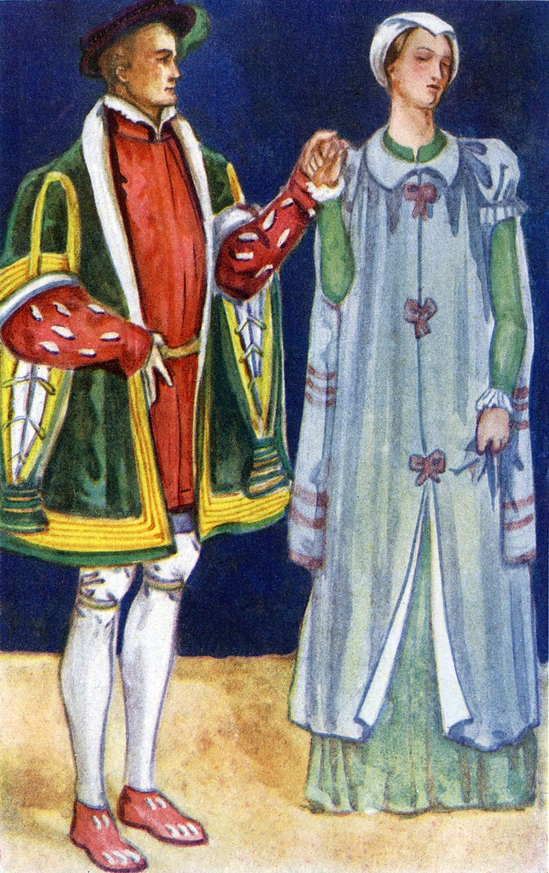 在爱德华六世（1547-1553）统治时期的夫妇的服装 作者 迪翁·克莱顿·卡尔斯洛普