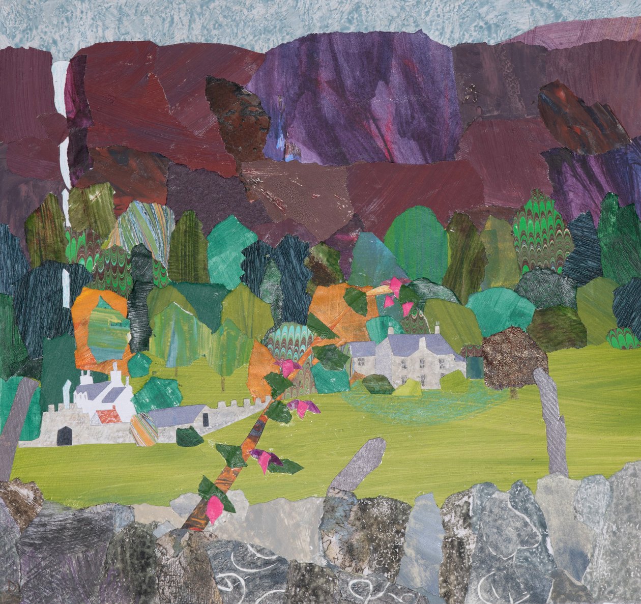 卡尔赛格的紫红色（拼贴画） 作者 