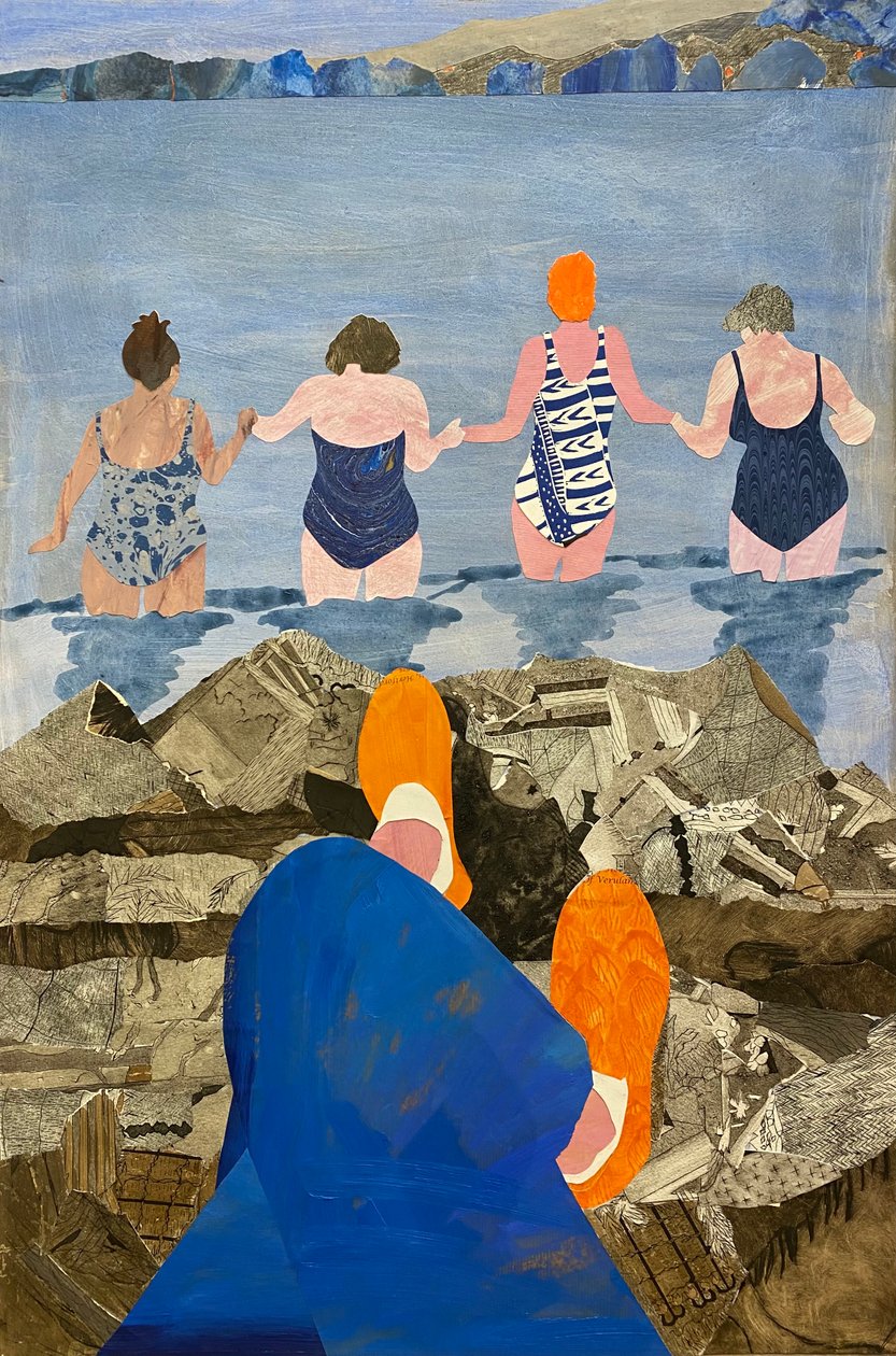 老奶奶（拼贴画） 作者 