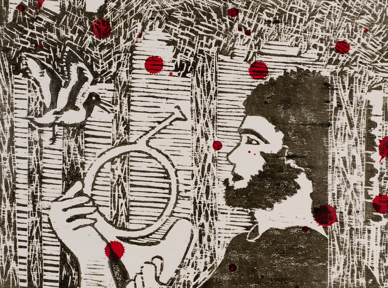 瓦格纳的《指环王》中的《齐格弗里德、木鸟与龙血》（木刻版画） 作者 