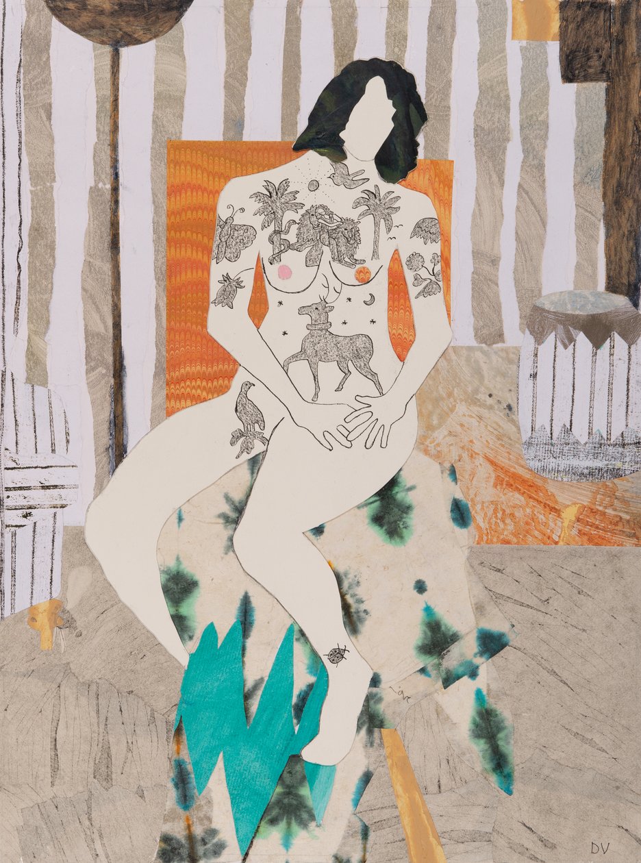 裸体纹身风靡全球（拼贴画） 作者 