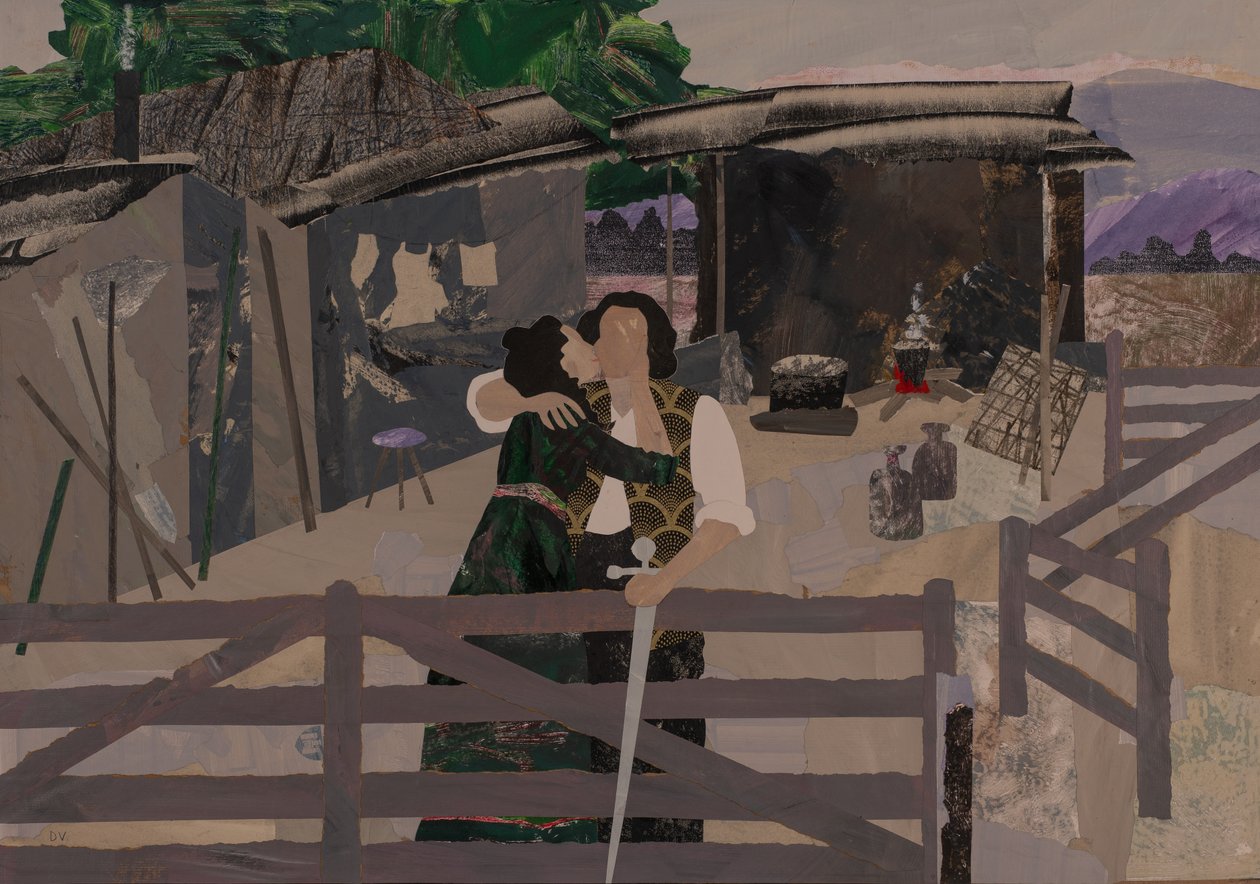 在汉丁小屋的告别，瓦格纳的《指环》（拼贴画） 作者 