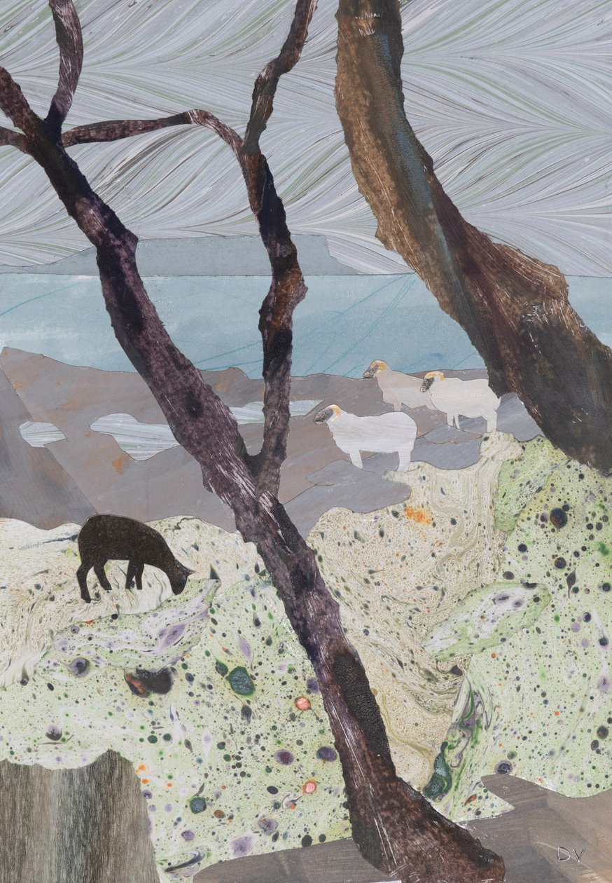 海边的湿日（拼贴画） 作者 