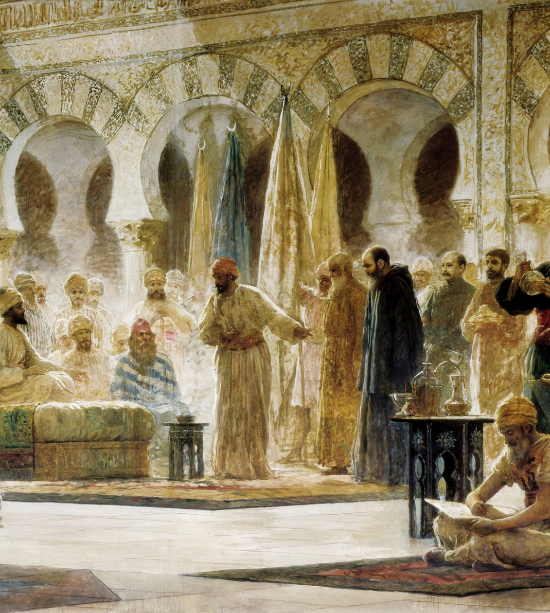 Abd Al-Rahman III, detail of a painting by Dionis Baixeras i Verdaguer 作者 迪奥尼西奥·贝夏拉斯·维达格