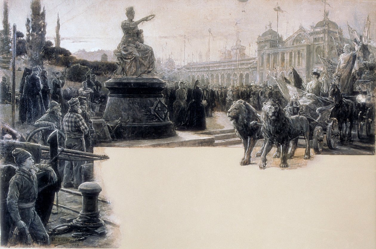 Allegory of the Universal Exhibition celebrated in Barcelona in 1888, Illustration by Dionis Baixeras y Verdaguer (1862-1943) 作者 迪奥尼西奥·贝夏拉斯·维达格