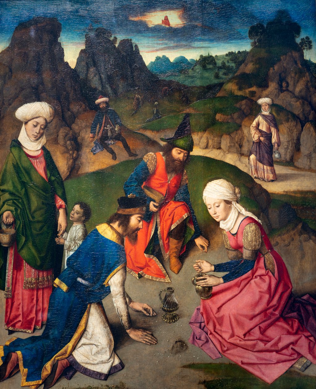 教区教堂（圣彼得教区教堂）。画作。最后的晚餐。德克-布茨。1464-1468.细节。右边面板。 作者 迪克·布特斯