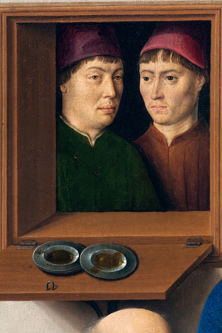 教区教堂（圣彼得教区教堂）。画作。最后的晚餐。德克-布茨。1464-1468.细节。中央面板。 作者 迪克·布特斯