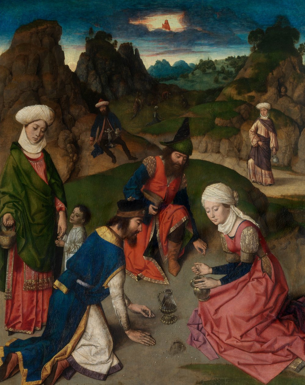 The Gathering of the Manna, detail from the Altarpiece of the Holy Sacrament, c.1464-68 (oil on panel) 作者 迪克·布特斯
