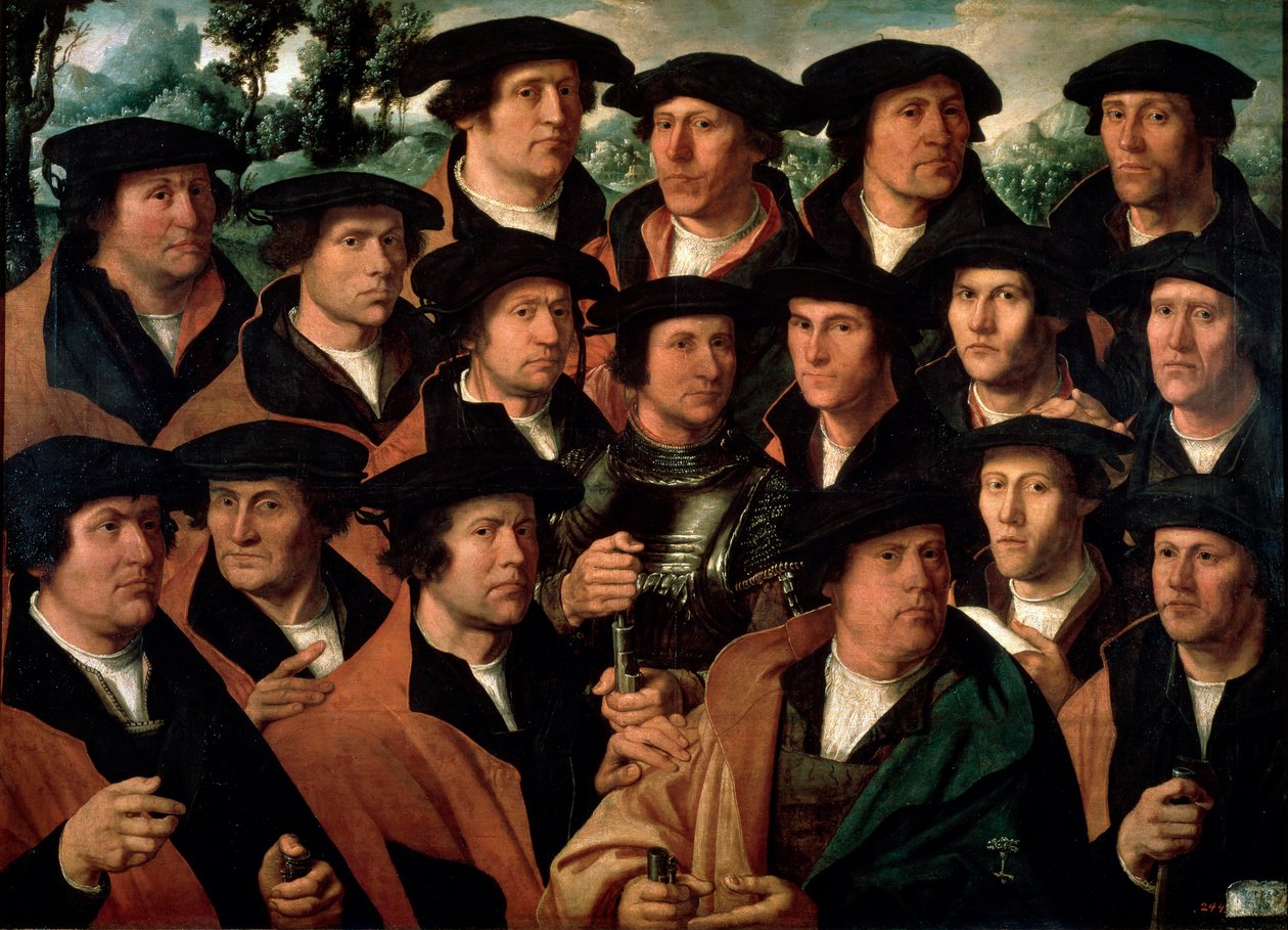 阿姆斯特丹射击公司的集体照，1532年。 作者 迪克·雅各布斯（Dirck Jacobsz）