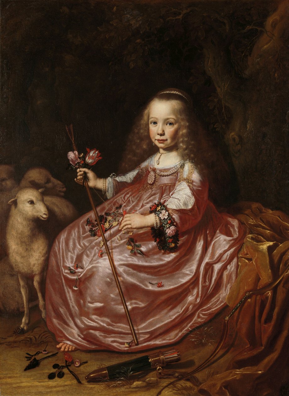 1644年Clara Alewijn的肖像 作者 迪克·桑特沃特（Dirck Santvoort）