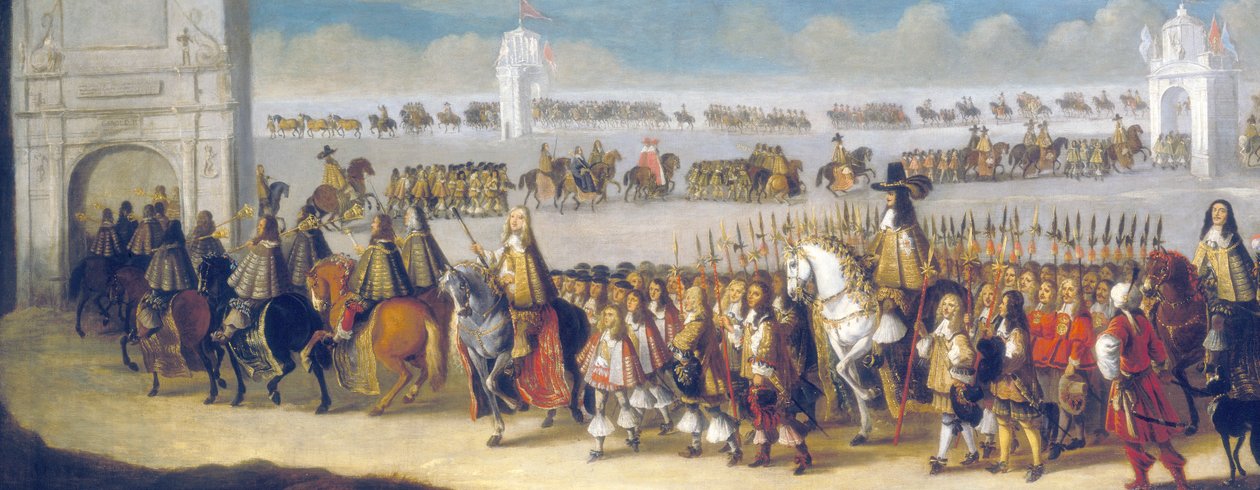 查理二世的骑兵队穿过伦敦城，1661年4月22日》，1662年。   作者 德克·斯托普