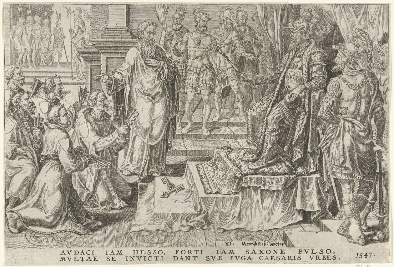 征服德国六座城市，1547 年
查理五世的胜利（系列标题）
Divi Caroli.V.imp.opt.max.victoriae,ex multis praecipuae（丛书名） 作者 迪尔克沃尔克茨。康赫特