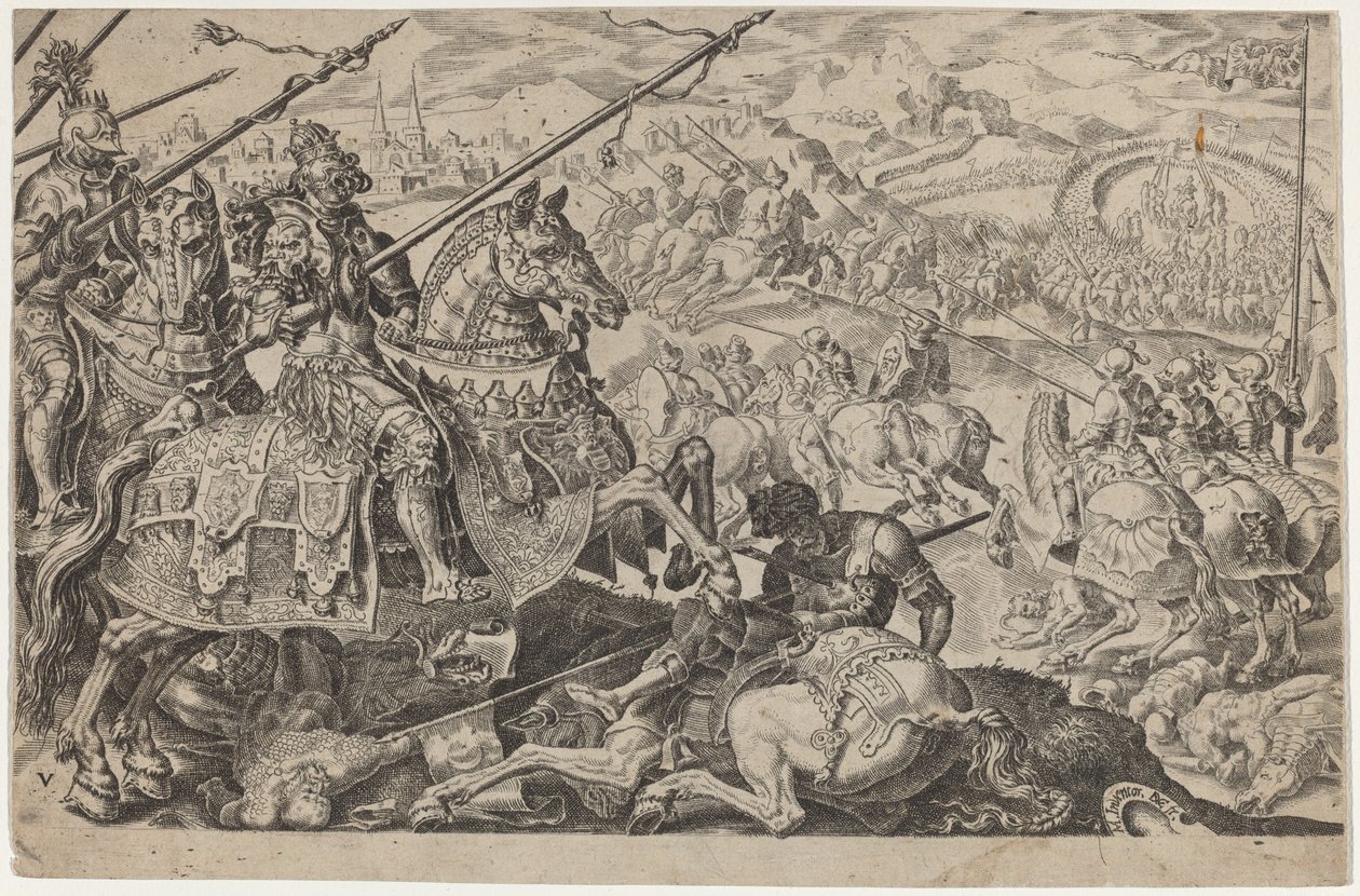 苏莱曼大帝被迫解除对维也纳的围困 作者 Dirck Volckertz Coornhert，在 Maerten van Heemskerck 之后