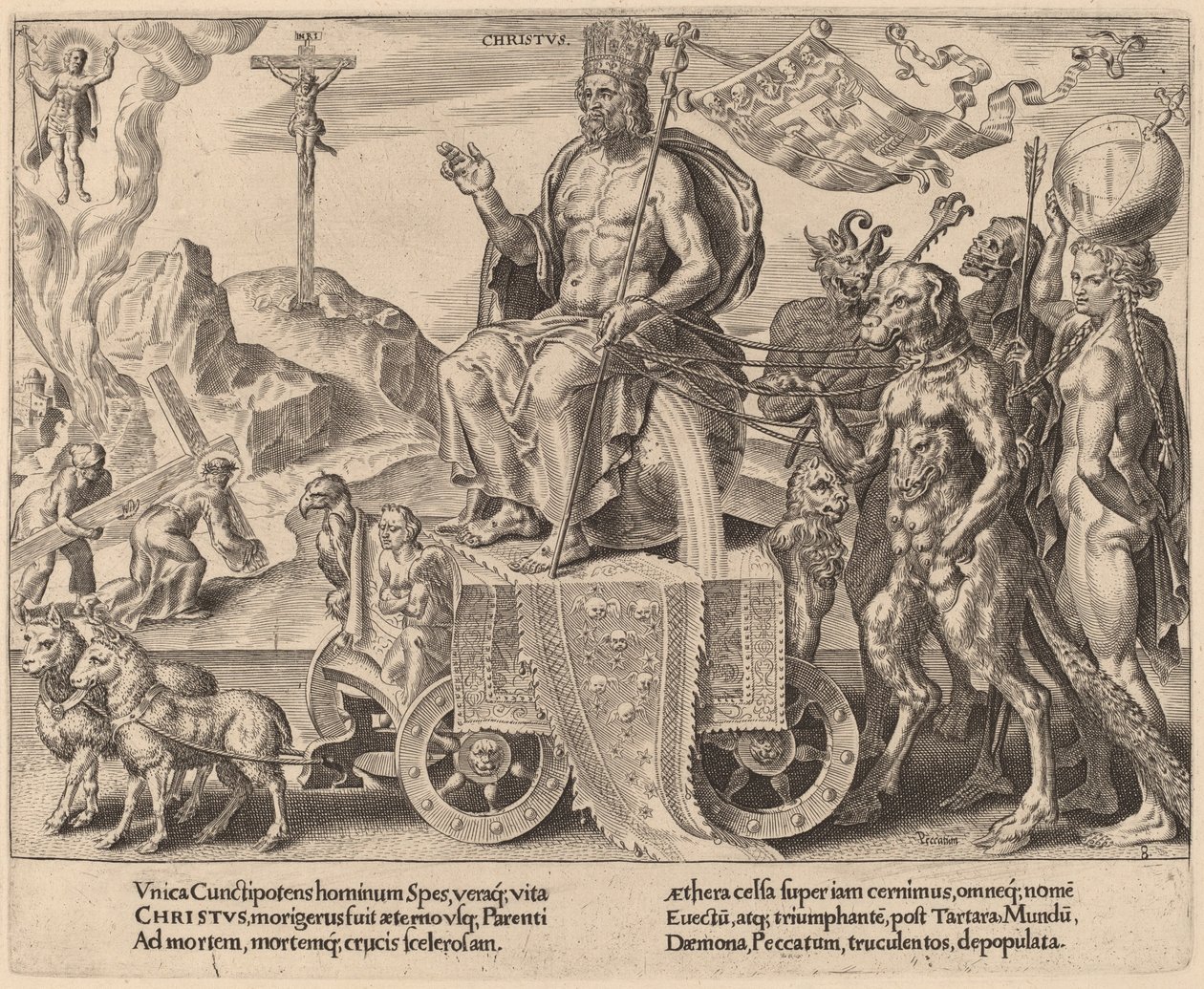 基督的胜利 作者 Dirck Volckertz Coornhert 在 Maerten van Heemskerck 之后