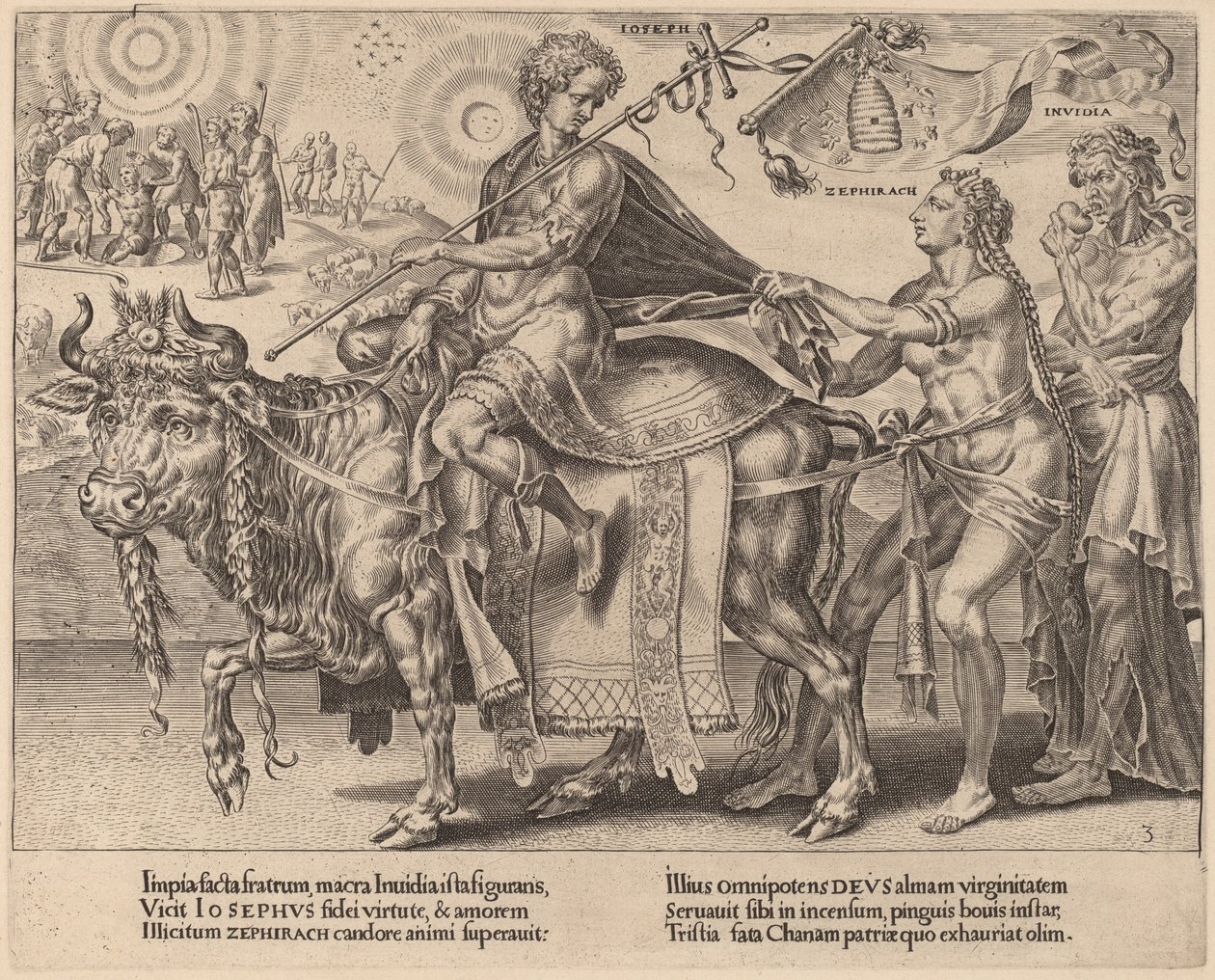 约瑟的胜利 作者 Dirck Volckertz Coornhert 在 Maerten van Heemskerck 之后