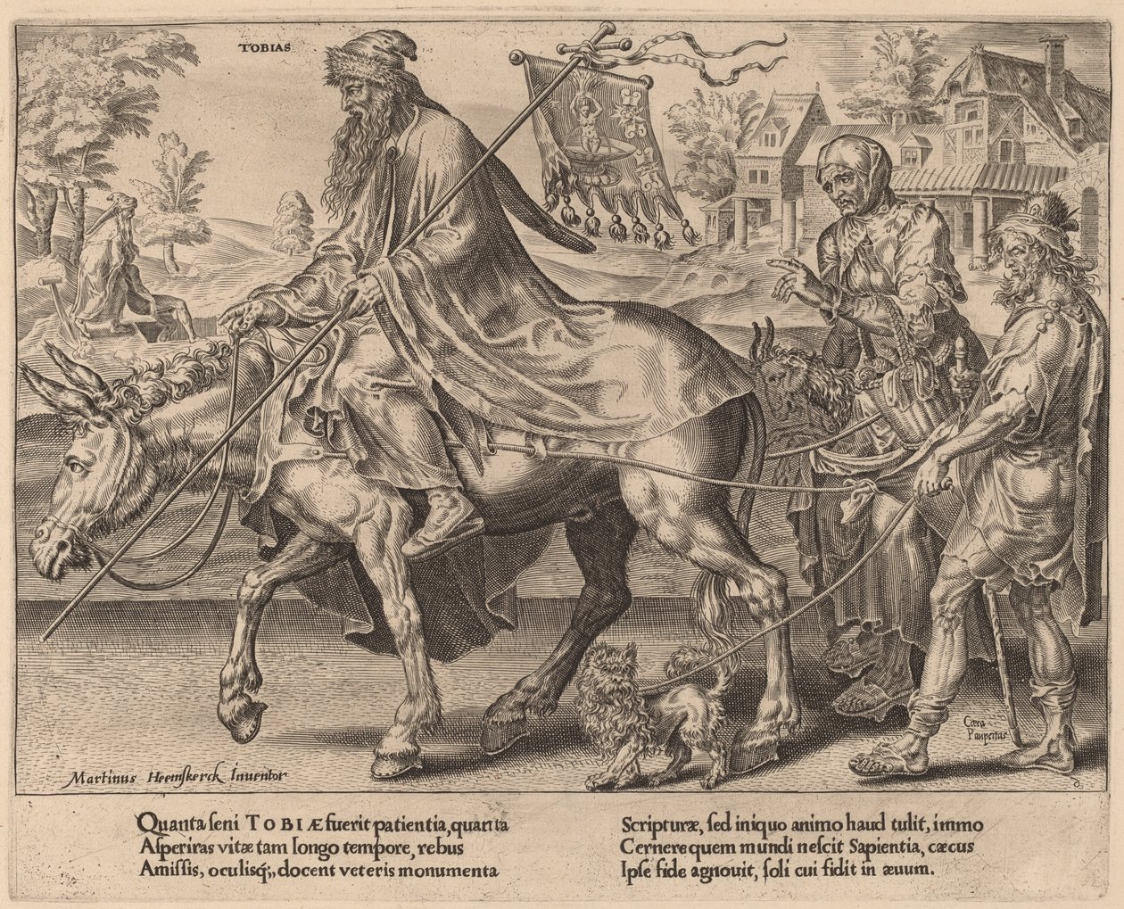 托比亚斯的胜利 作者 Dirck Volckertz Coornhert 在 Maerten van Heemskerck 之后