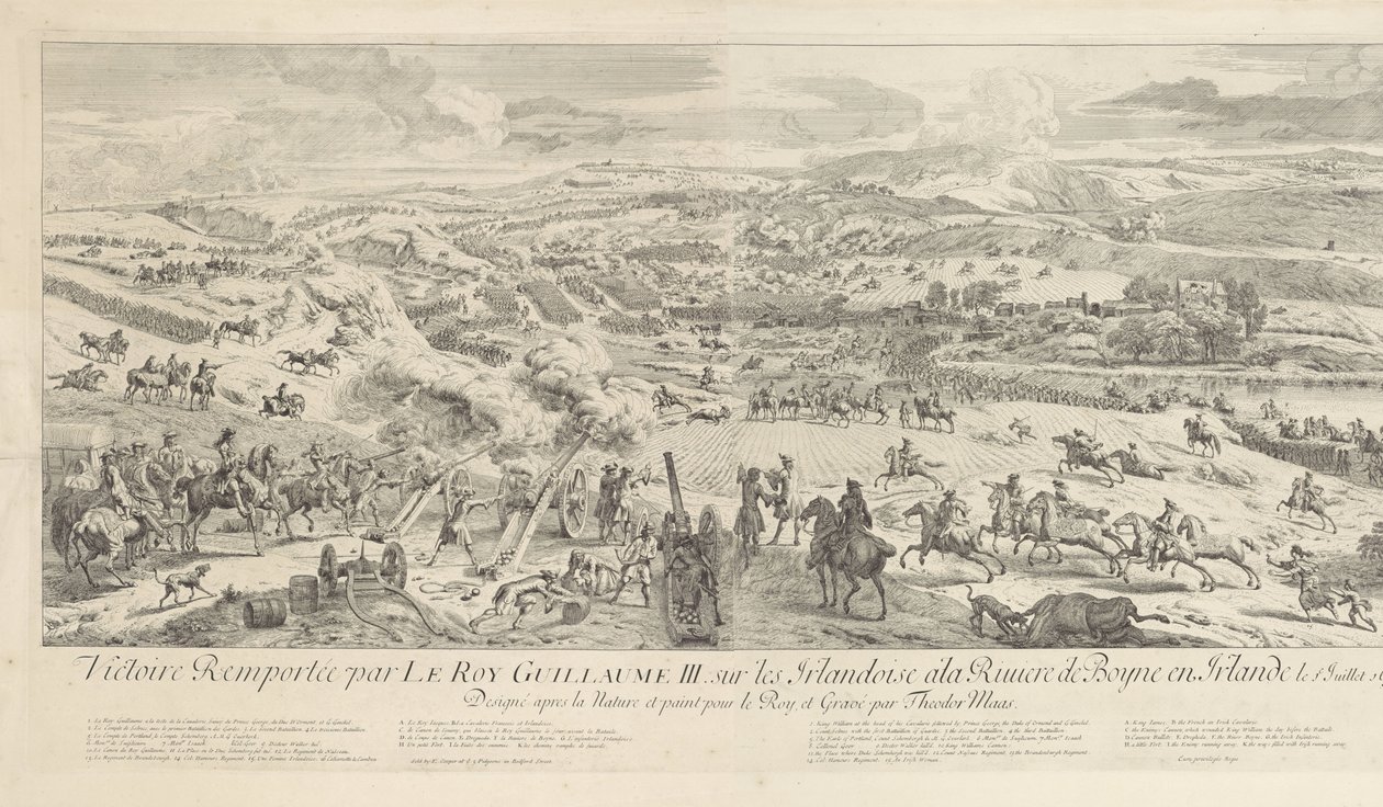 博因河畔德罗赫达的斯拉格，1690 年 7 月 1 日
Victoire Remportée par Le Roy Guillaume III. 作者 德克·马斯