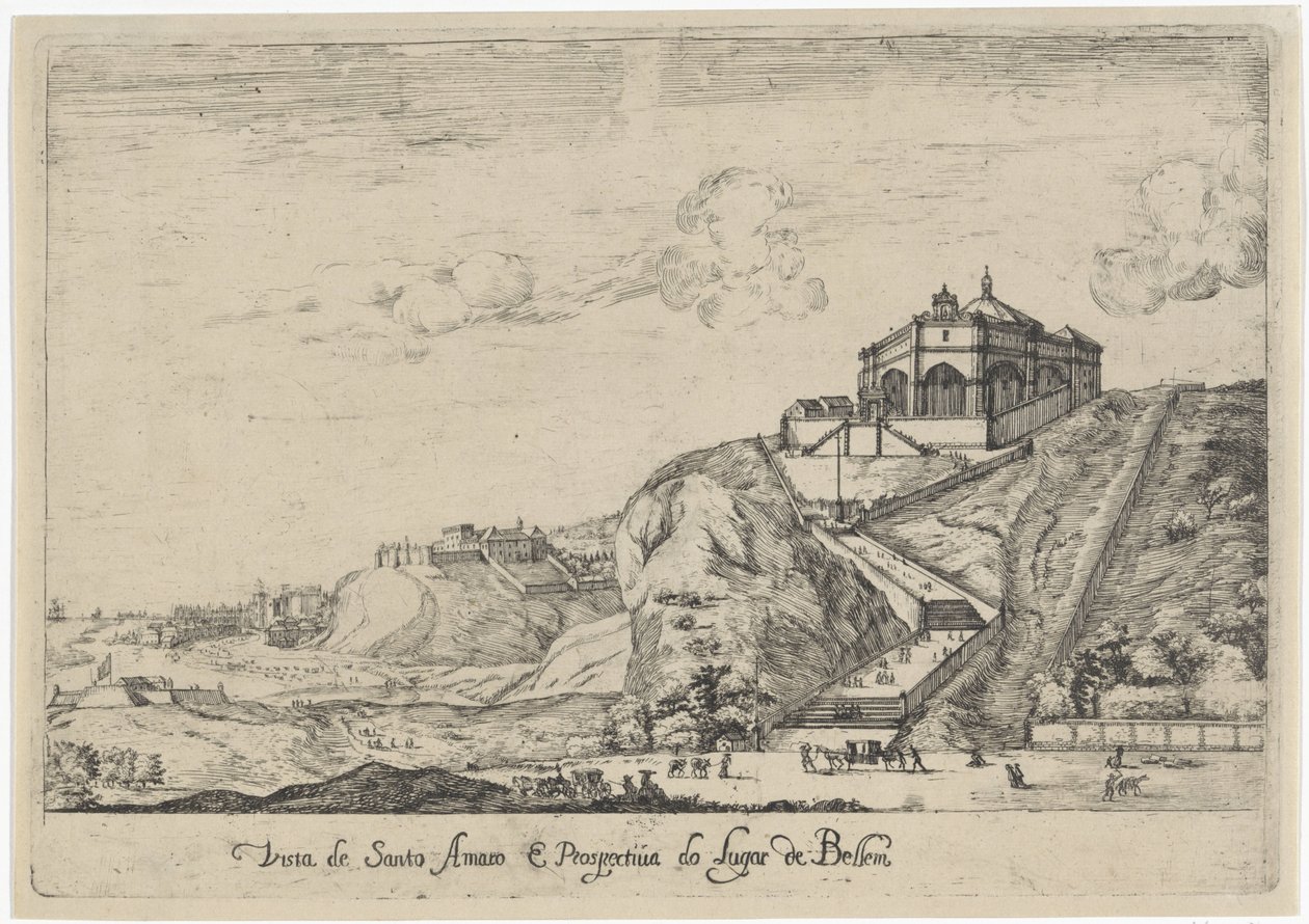 里斯本圣阿马罗教堂景观
Vista de Santo Amaro e Prospectiva do Lugar de Bellem（作品名称）
里斯本景观（系列标题） 作者 德克·斯托普