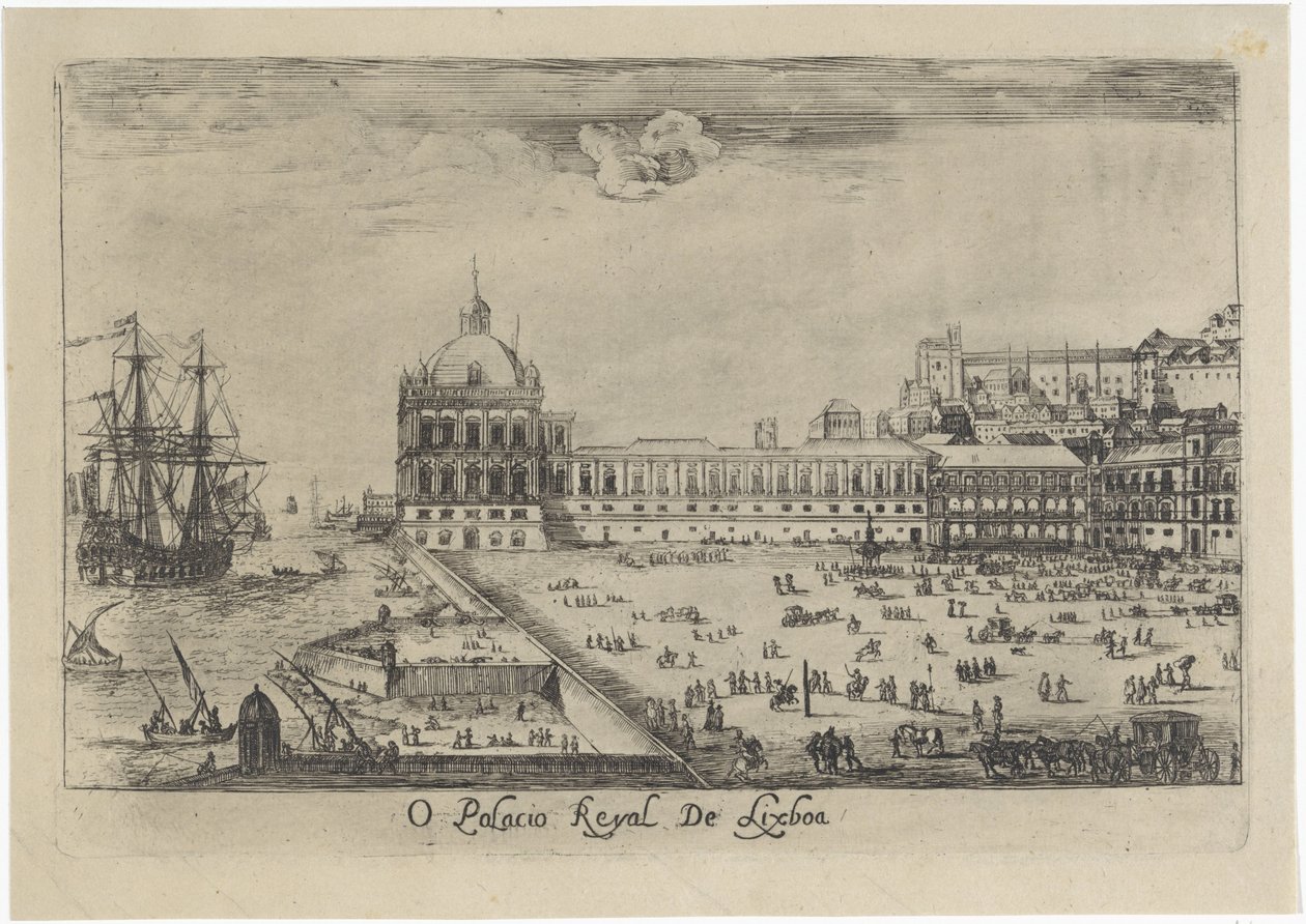 里斯本皇宫的视图 O Palacio Real de Lixboa（物体上的标题） 里斯本风光（系列标题） 作者 德克·斯托普