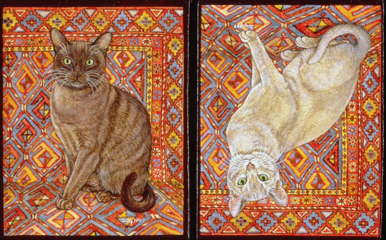 Burmese Carpet-Patch，1997年（面板上的丙烯酸树脂） 作者 迪兹