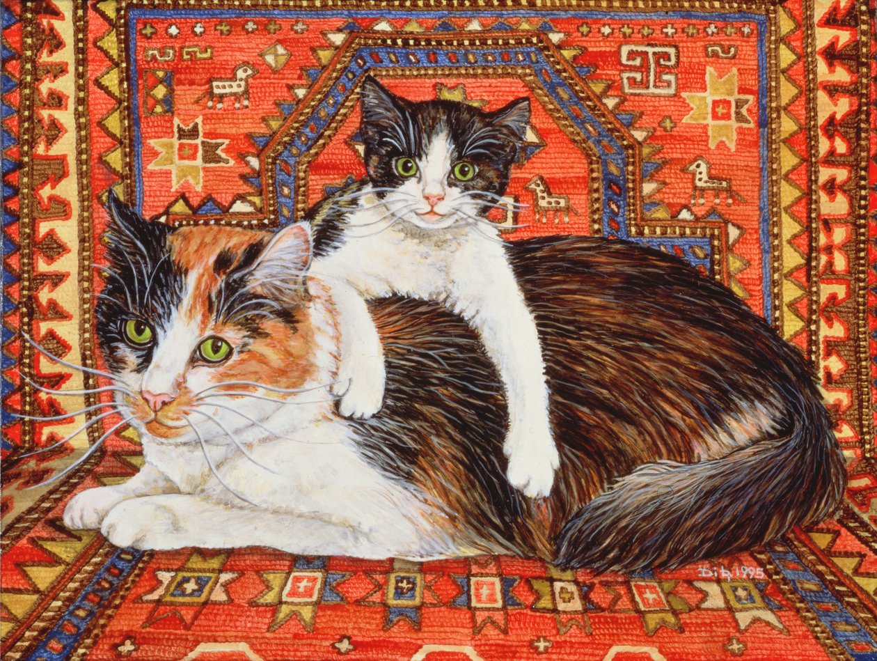 Kit-Cat-Carpet，1995年（面板上的丙烯酸树脂） 作者 迪兹