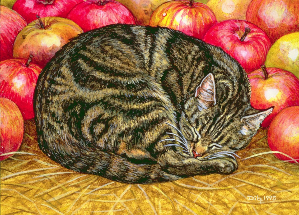 左手Apple-Cat，1995年（面板上的丙烯酸） 作者 迪兹