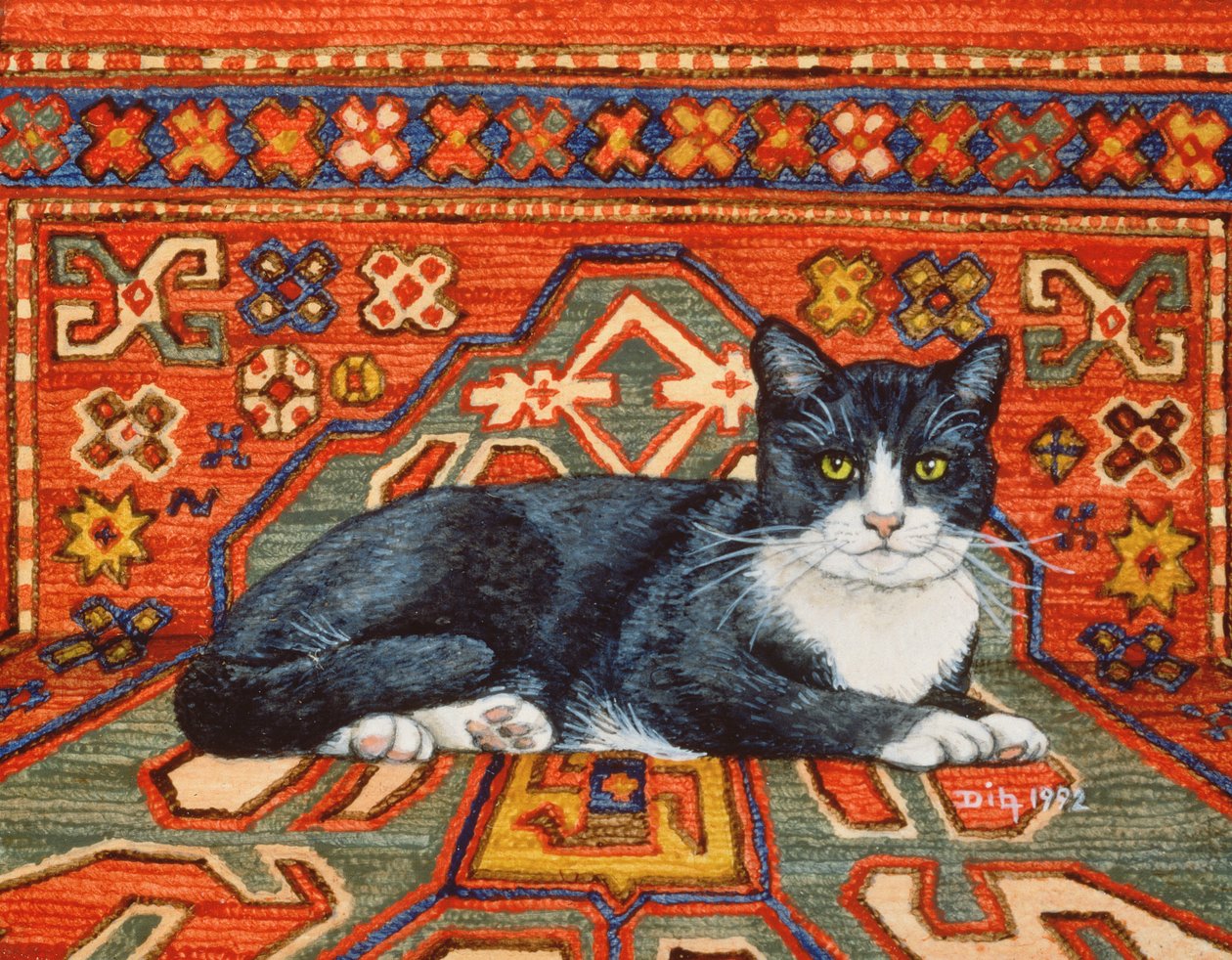 第二个地毯猫贴片，1992年 作者 迪兹