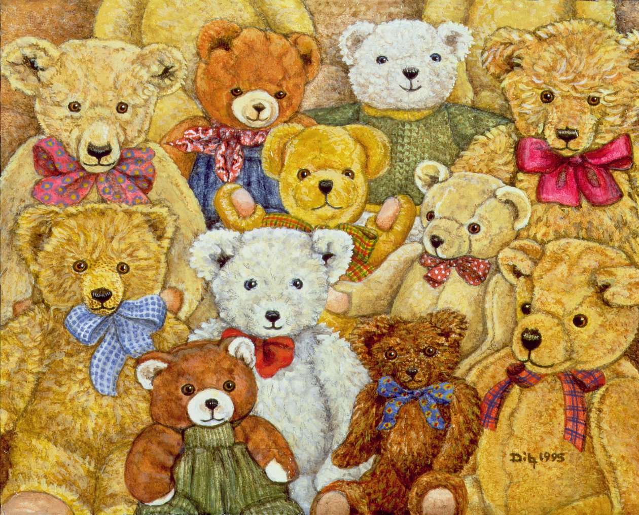 Ted-Patch，1995年（面板上的丙烯酸） 作者 迪兹