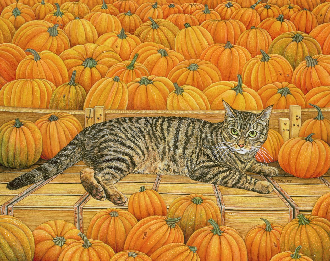 南瓜猫，1995年（面板上的丙烯酸） 作者 迪兹