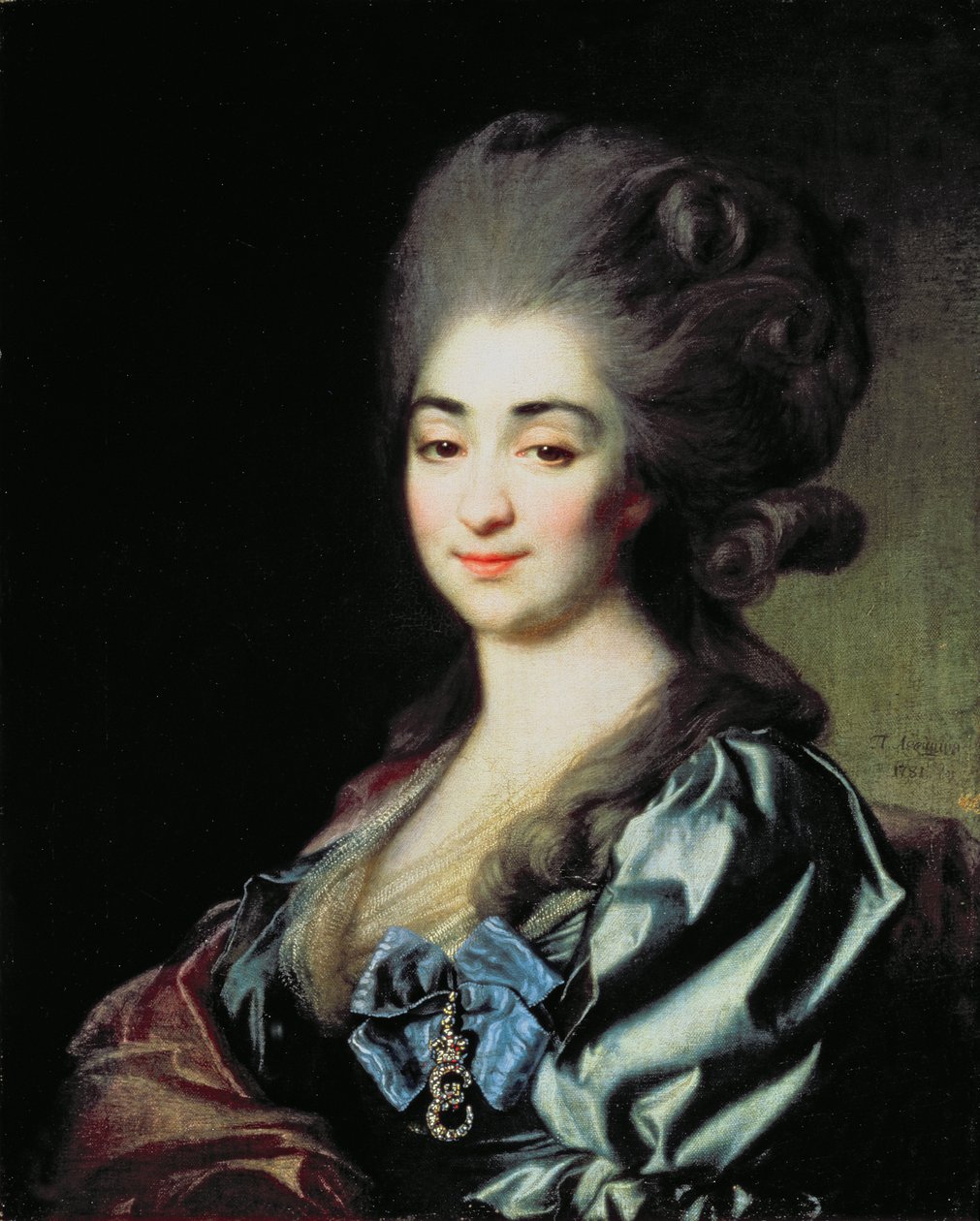 公主Praskovia Nikolayevna Repnina（1756-84）1781年的肖像 作者 德米特里·格里戈里耶维奇·列维茨基