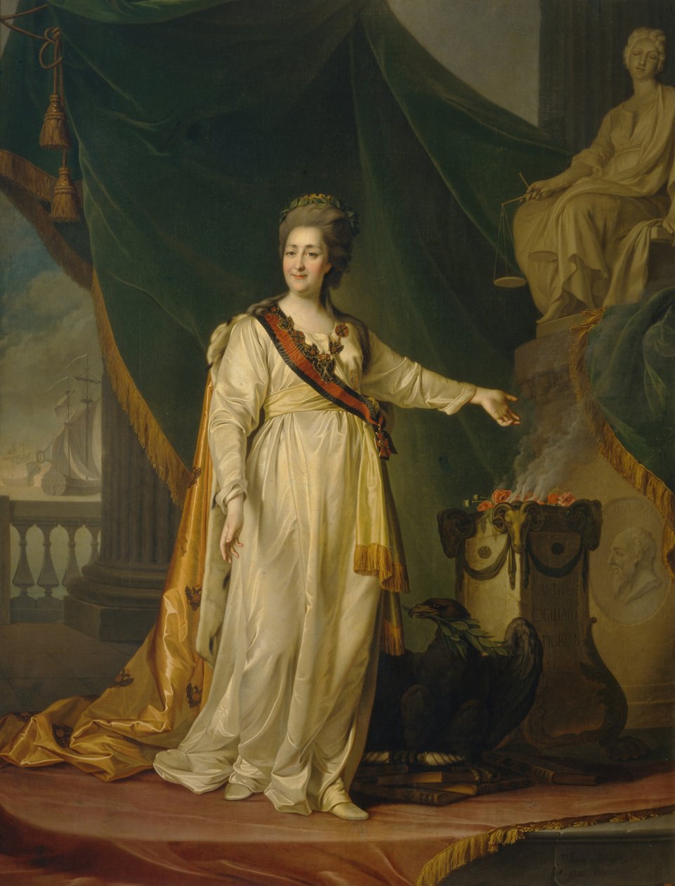 凯瑟琳二世（Catherine II），1783年在正义女神殿中担任立法委员 作者 德米特里·格里戈里耶维奇·列维茨基