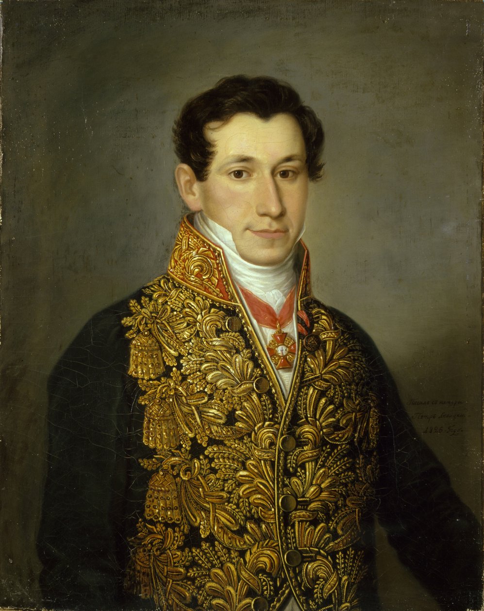 格里高利·米图索夫的肖像1795-1871，1826年 作者 德米特里·格里戈里耶维奇·列维茨基