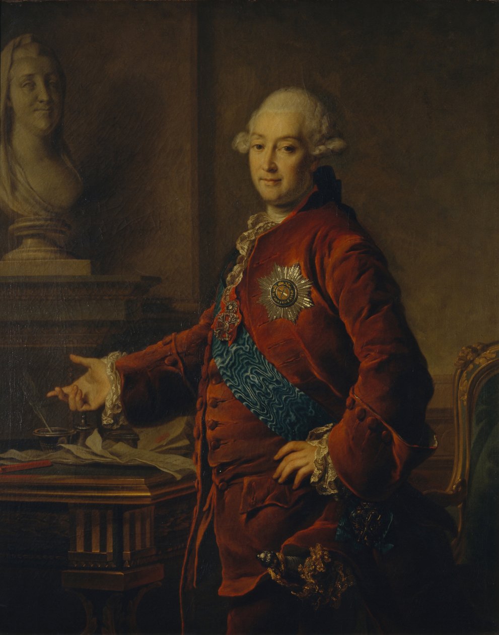 副校长亚历山大·米哈伊洛维奇·哥利森亲王的画像1723-1807，1772年 作者 德米特里·格里戈里耶维奇·列维茨基