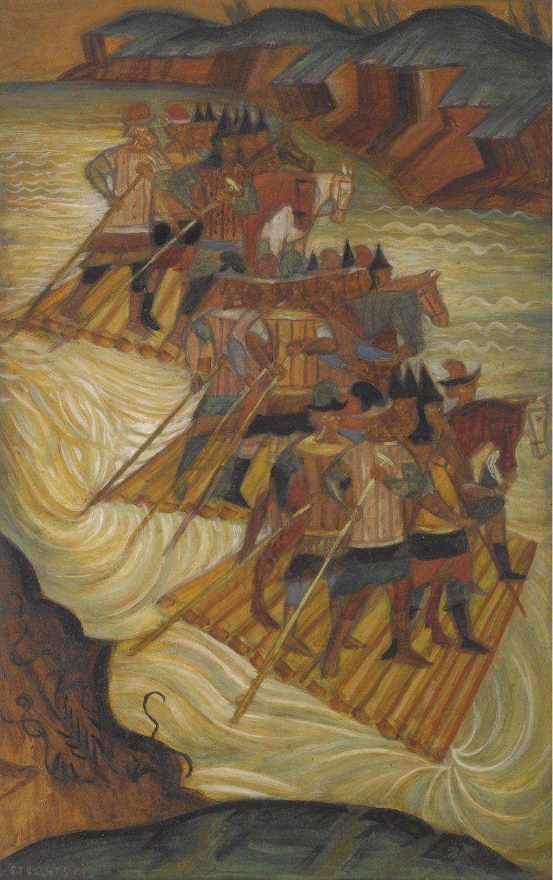 跨越河流 作者 德米特里（Dmitri Semyonovich）Stelletsky