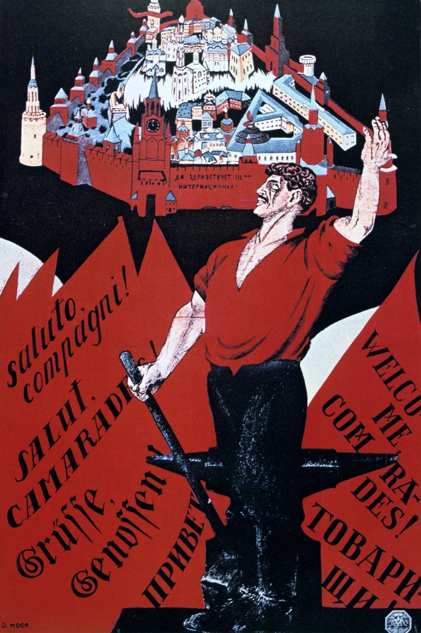 欢迎同志们，第三国际万岁 作者 德米特里 (1883 1946) 摩尔