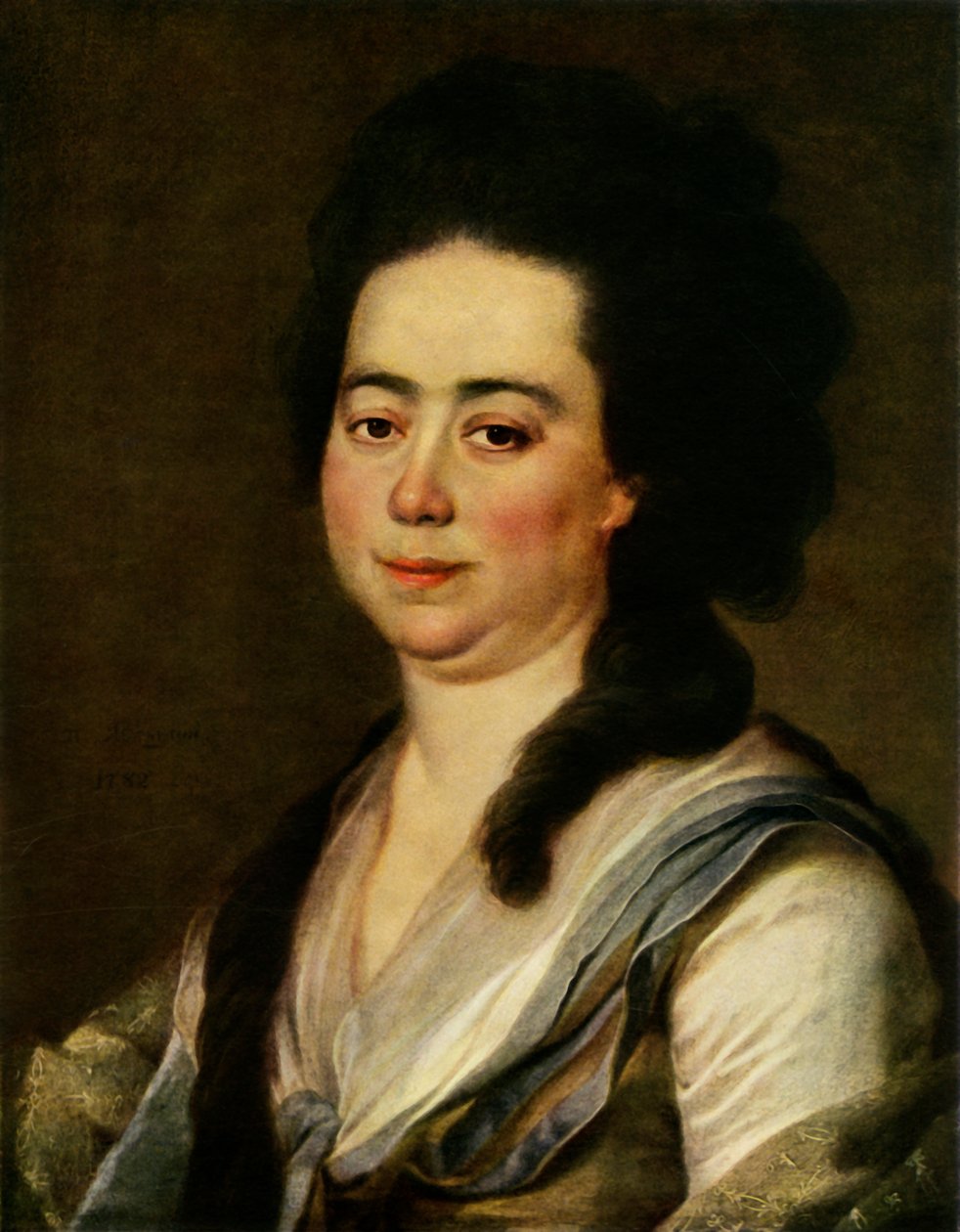 安娜·谢尔盖耶夫娜·巴库尼娜（Anna Sergeyevna Bakunina）的肖像，c1770年代，1965年。 作者 德米特里·格里戈里耶维奇·列维茨基